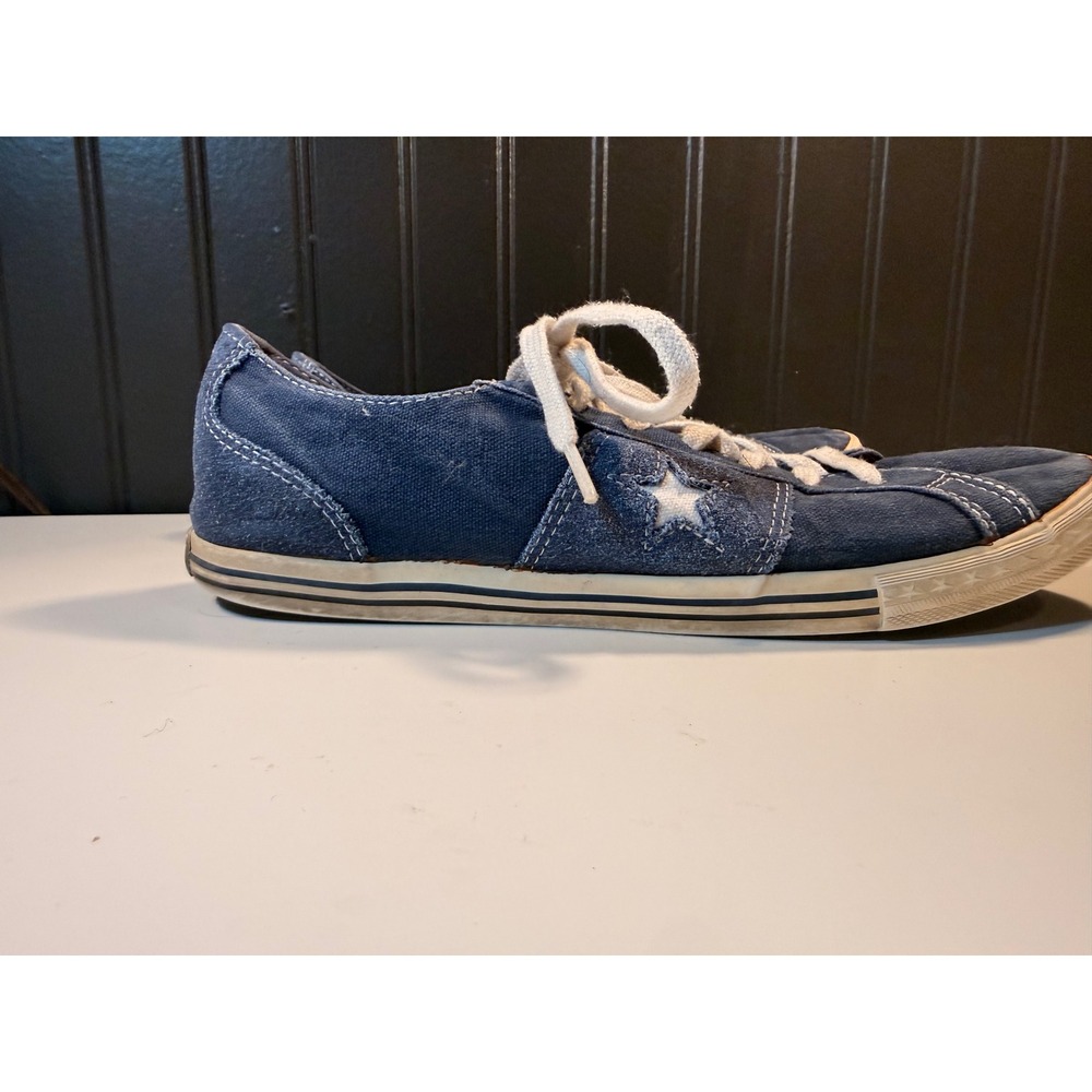 Converse One Star Navy Blue Canvas Low Top Sneakers Womens 8 M8D5DS2S00153